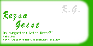 rezso geist business card